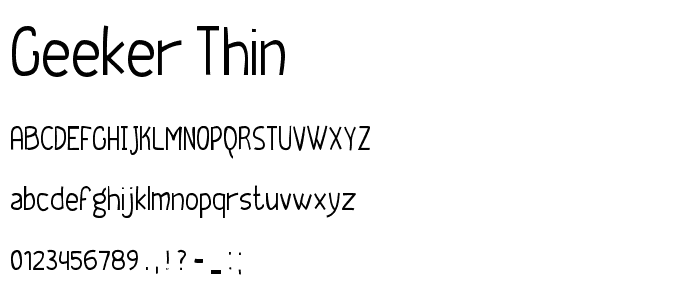 Geeker Thin font
